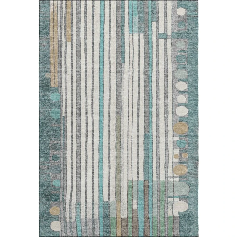 Addison Mayfield Teal AMF2189 - 8ft. Round Rug