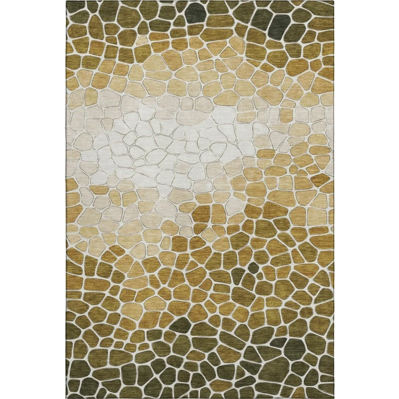 Addison Mayfield Gold AMF2190 - 8ft. Round Rug