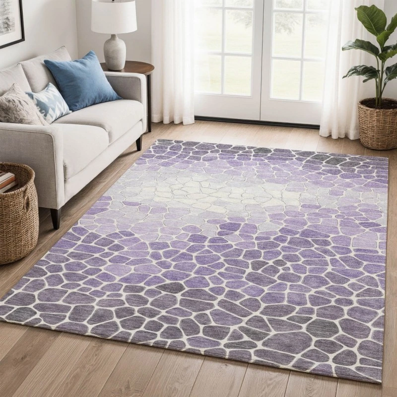 Addison Mayfield Purple AMF2190 - 8ft. Round Rug
