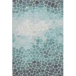 Addison Mayfield Teal AMF2190 - 8ft. Round Rug