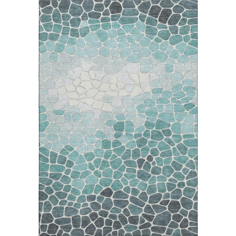 Addison Mayfield Teal AMF2190 - 8ft. Round Rug