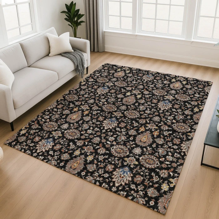 Addison Mayfield Black AMF2192 - 8ft. Round Rug