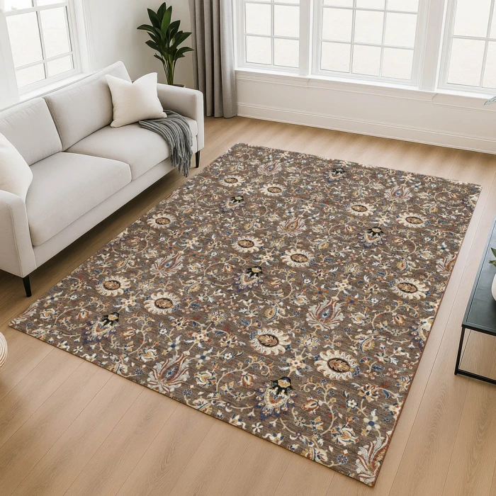 Addison Mayfield Brown AMF2192 - 8ft. Round Rug