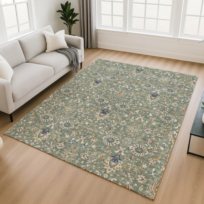 Addison Mayfield Green AMF2192 - 8ft. Round Rug