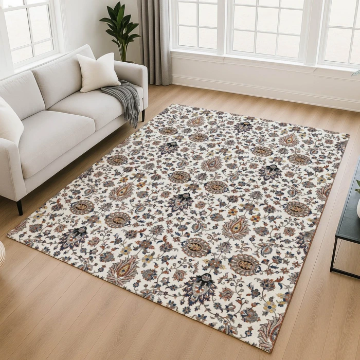 Addison Mayfield Ivory AMF2192 - 8ft. Round Rug