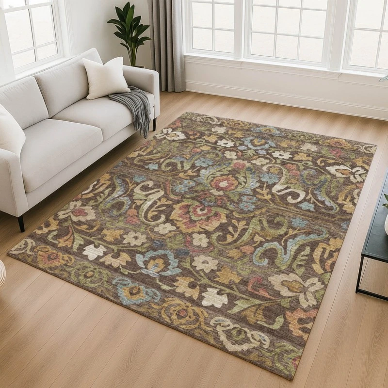 Addison Mayfield Brown AMF2193 - 8ft. Round Rug