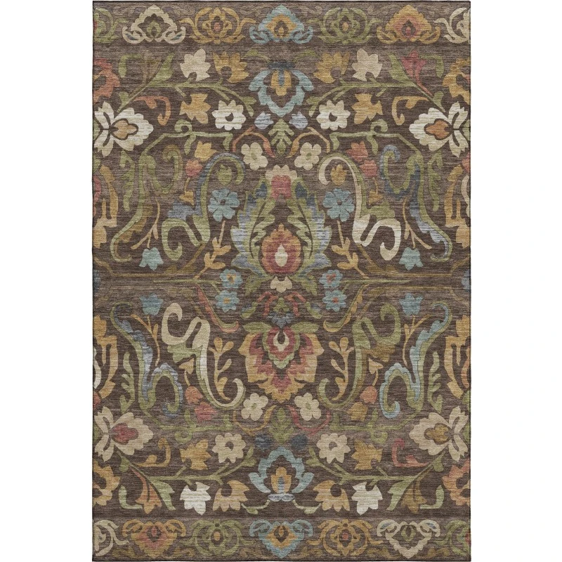 Addison Mayfield Brown AMF2193 - 8ft. Round Rug