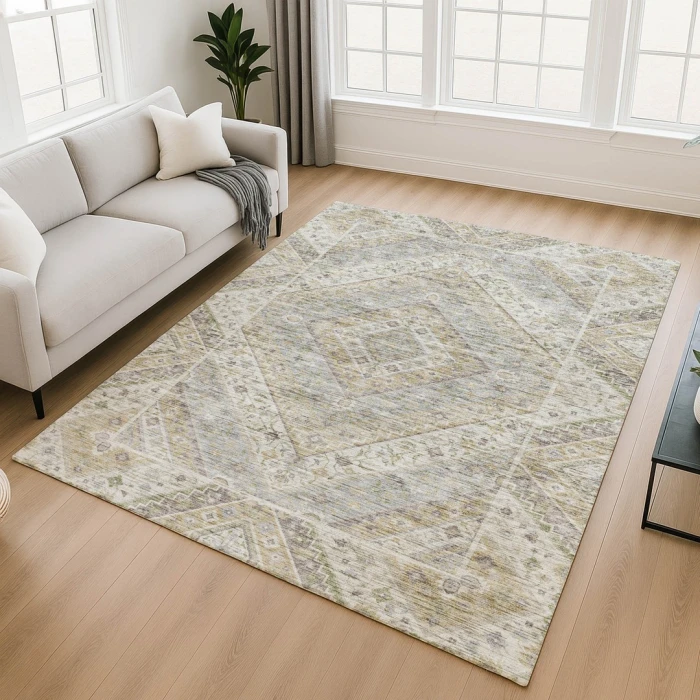 Addison Mayfield Ivory AMF2195 - 8ft. Round Rug