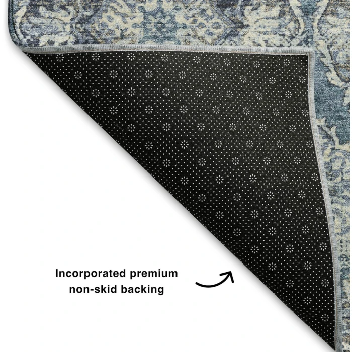 Addison Mayfield Blue AMF2196 - 8ft. Round Rug