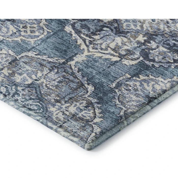 Addison Mayfield Blue AMF2196 - 8ft. Round Rug