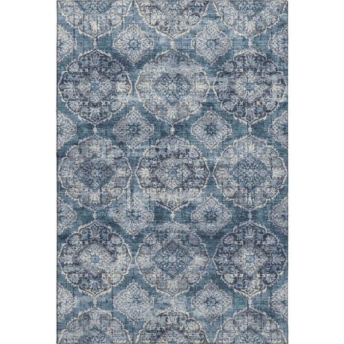 Addison Mayfield Blue AMF2196 - 8ft. Round Rug