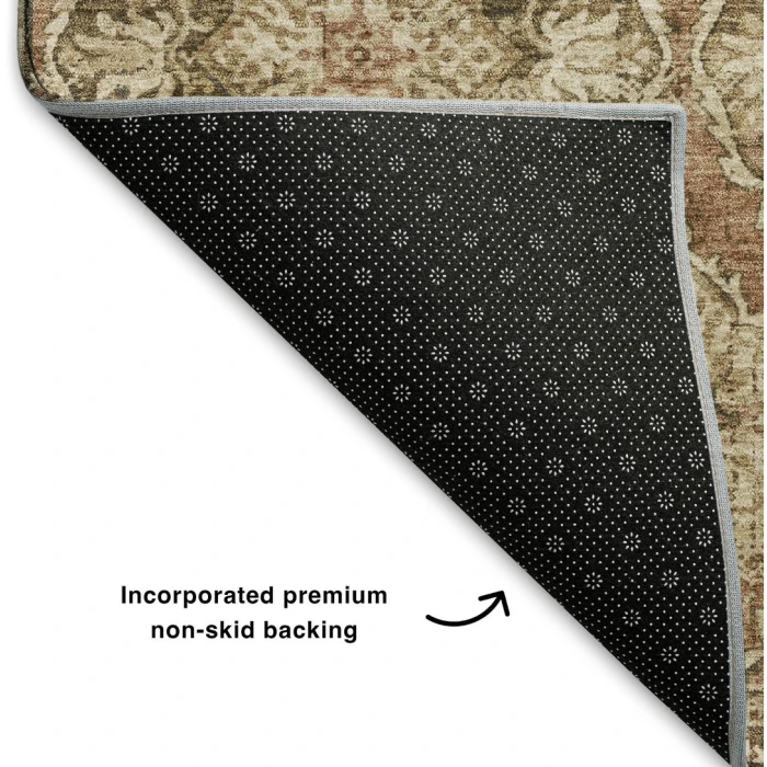 Addison Mayfield Orange AMF2196 - 8ft. Round Rug