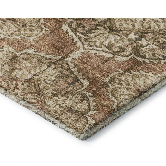 Addison Mayfield Orange AMF2196 - 8ft. Round Rug