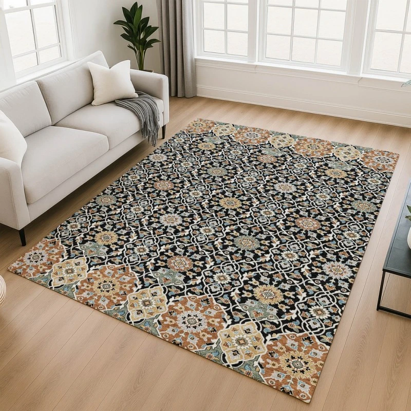 Addison Mayfield Black AMF2199 - 8ft. Round Rug