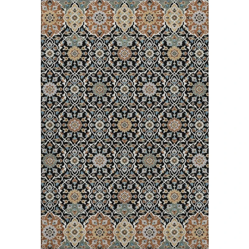 Addison Mayfield Black AMF2199 - 8ft. Round Rug