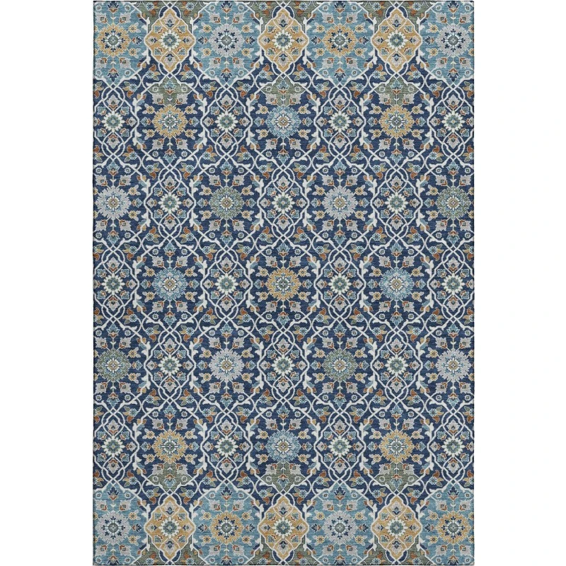 Addison Mayfield Blue AMF2199 - 8ft. Round Rug