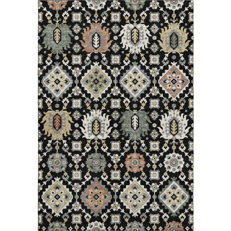 Addison Mayfield Black AMF2200 - 8ft. Round Rug