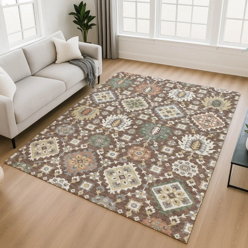 Addison Mayfield Brown AMF2200 - 8ft. Round Rug