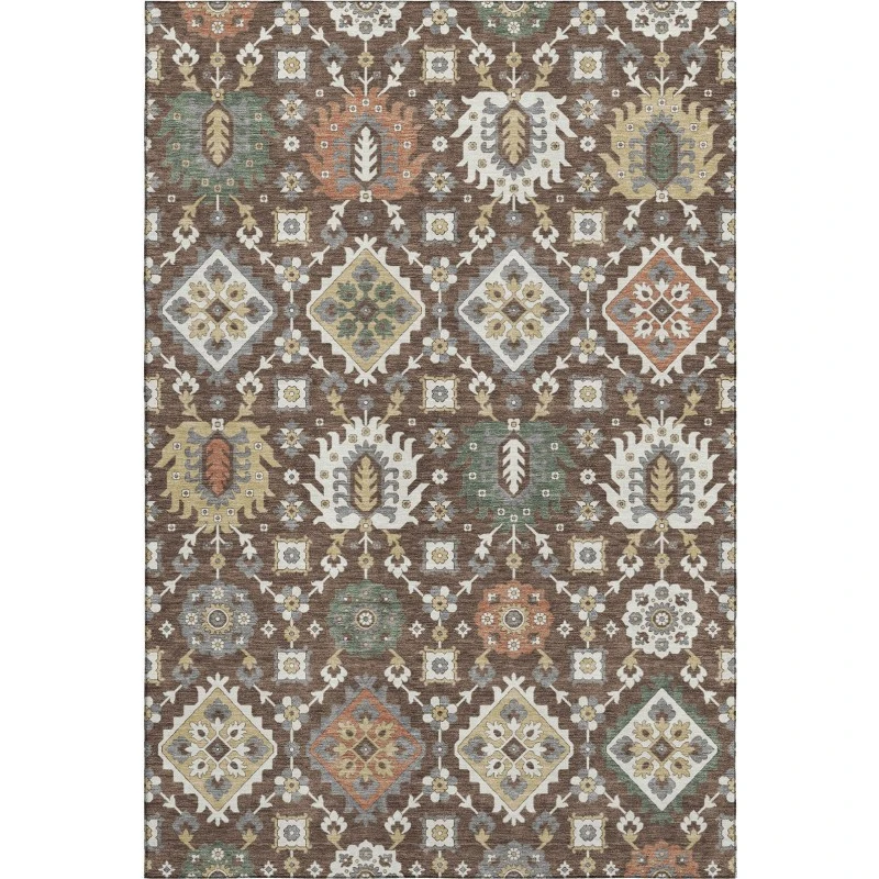 Addison Mayfield Brown AMF2200 - 8ft. Round Rug