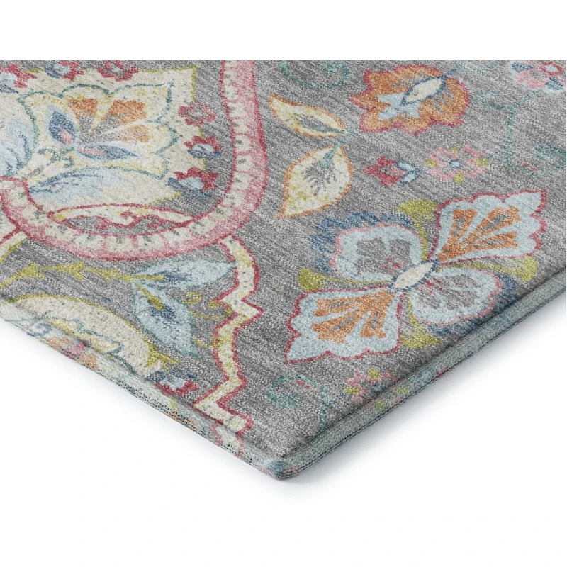 Addison Mayfield Gray AMF2207 - 8ft. Round Rug