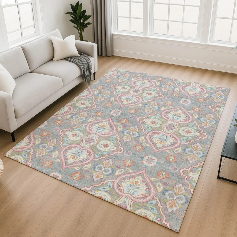 Addison Mayfield Gray AMF2207 - 8ft. Round Rug