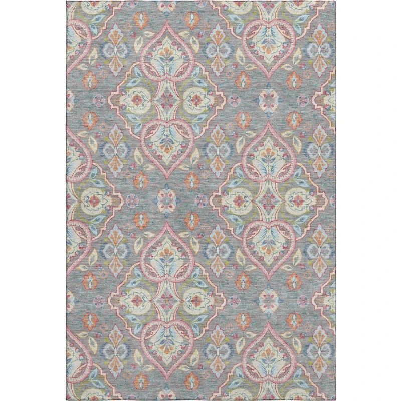 Addison Mayfield Gray AMF2207 - 8ft. Round Rug