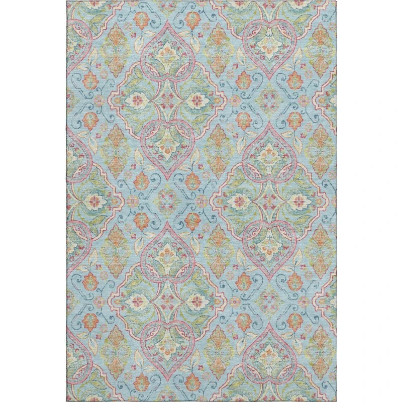 Addison Mayfield Blue AMF2207 - 8ft. Round Rug
