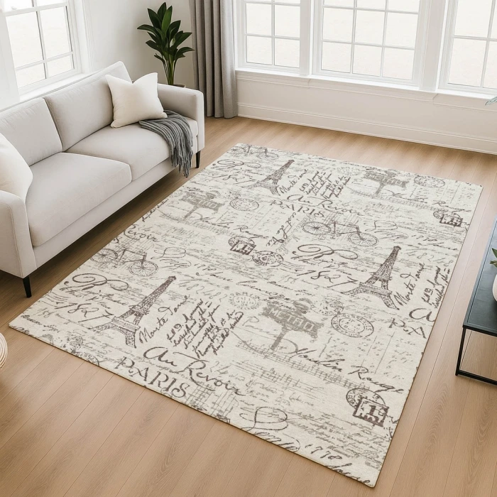 Addison Mayfield Ivory AMF2209 - 8ft. Round Rug
