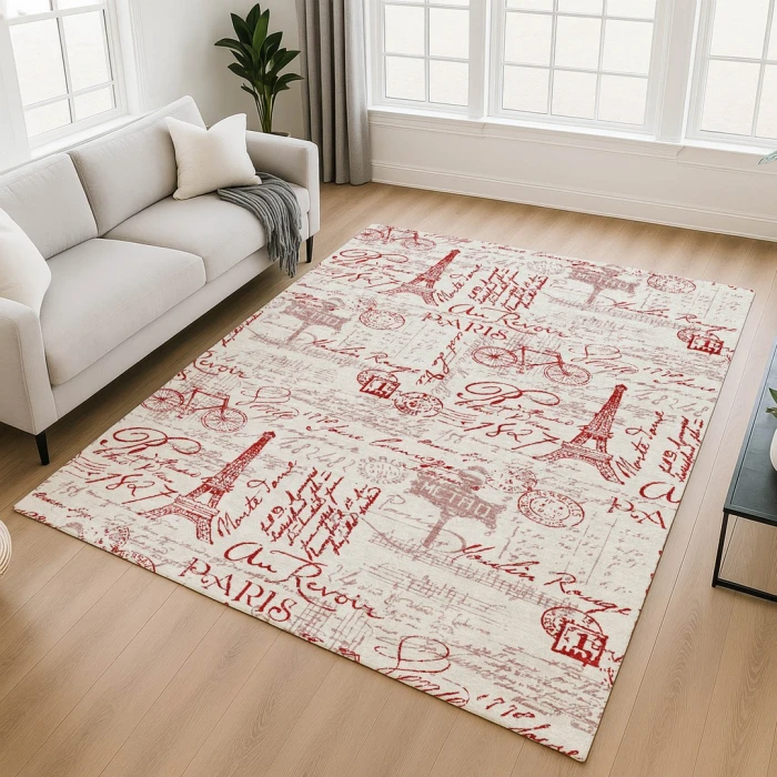 Addison Mayfield Red AMF2209 - 8ft. Round Rug