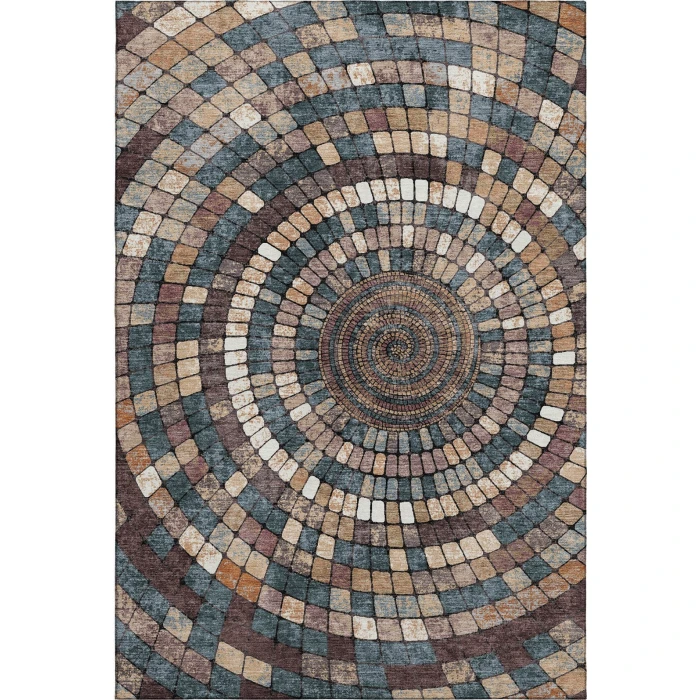 Addison Mayfield Orange AMF2216 - 8ft. Round Rug