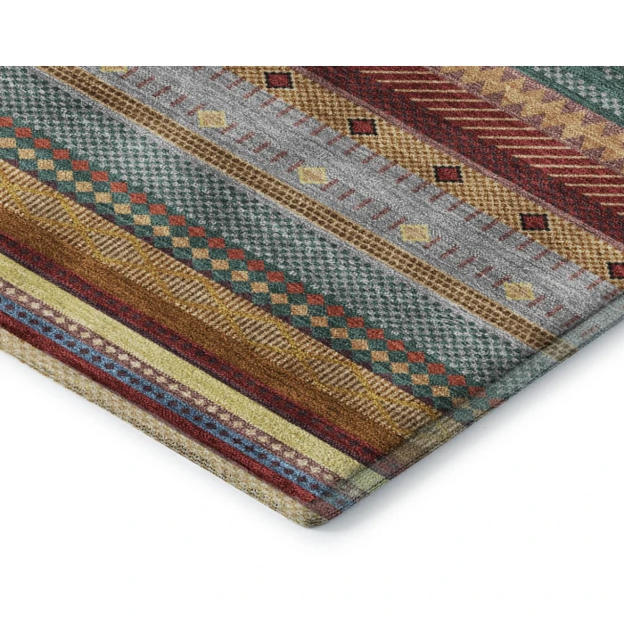 Addison Mayfield Orange AMF2218 - 8ft. Round Rug