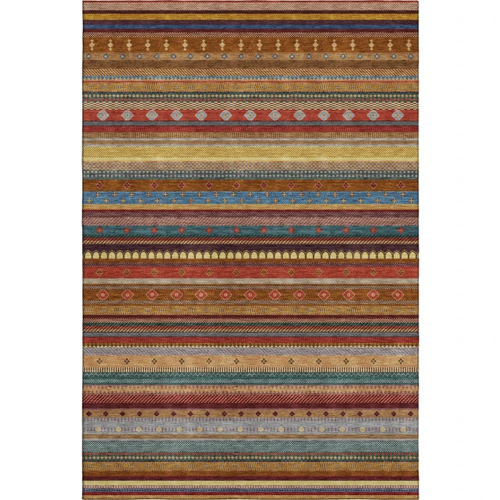 Addison Mayfield Orange AMF2218 - 8ft. Round Rug