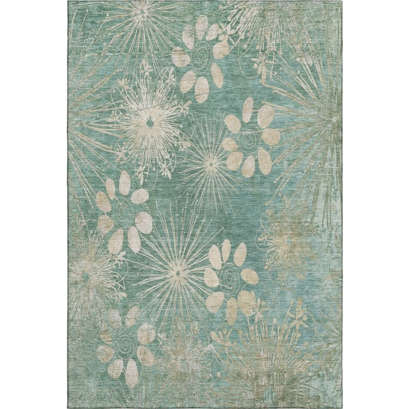 Addison Mayfield Teal AMF2225 - 8ft. Round Rug