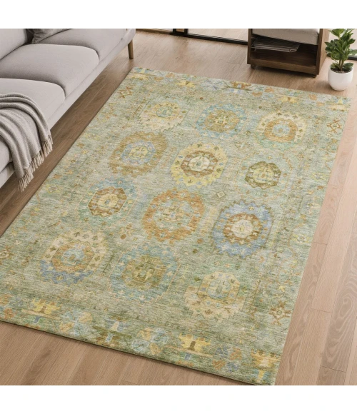 Addison Mayfield Green AMF2227 - 8ft. Round Rug