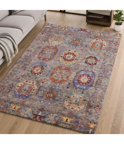 Addison Mayfield Gray AMF2227 - 8ft. Round Rug