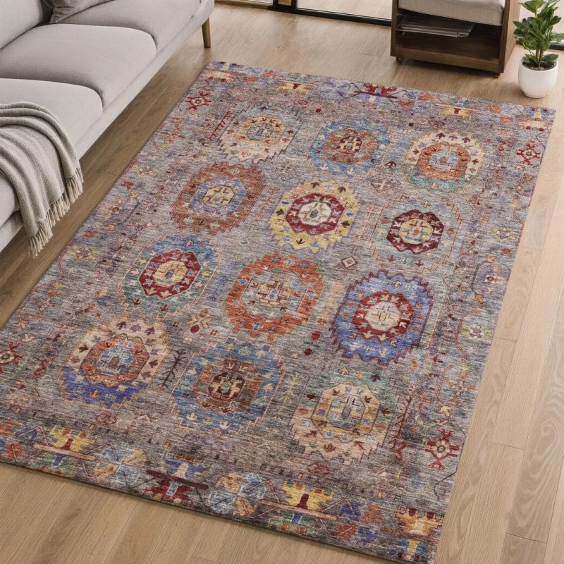 Addison Mayfield Gray AMF2227 - 8ft. Round Rug