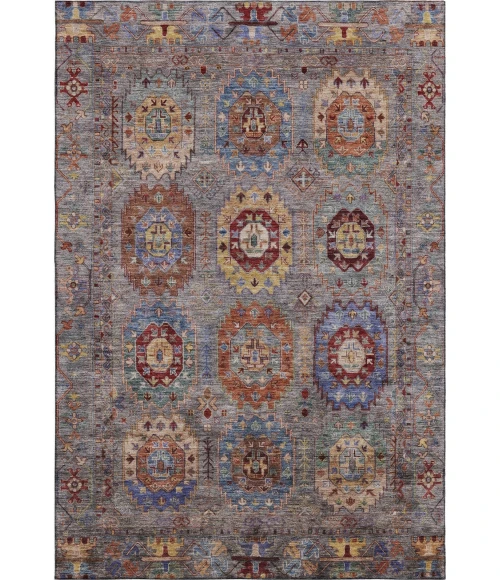 Addison Mayfield Gray AMF2227 - 8ft. Round Rug