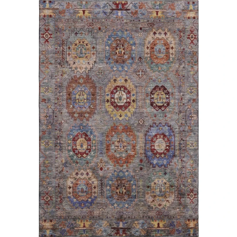 Addison Mayfield Gray AMF2227 - 8ft. Round Rug