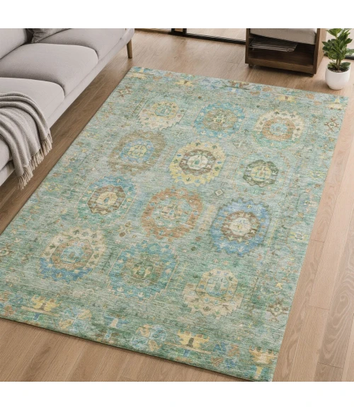 Addison Mayfield Teal AMF2227 9ft. x 12ft. Rect. Rug