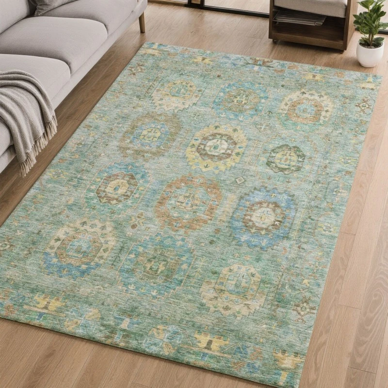 Addison Mayfield Teal AMF2227 5ft. x 7ft. 6in. Rect. Rug
