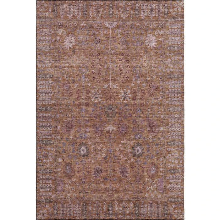 Addison Mayfield Orange AMF2231 - 8ft. Round Rug