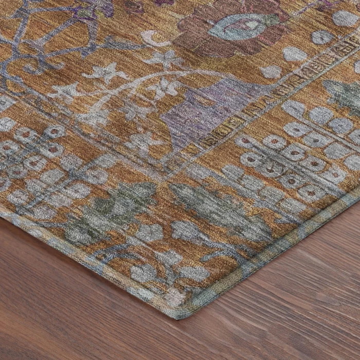 Addison Mayfield Orange AMF2231 - 8ft. Round Rug