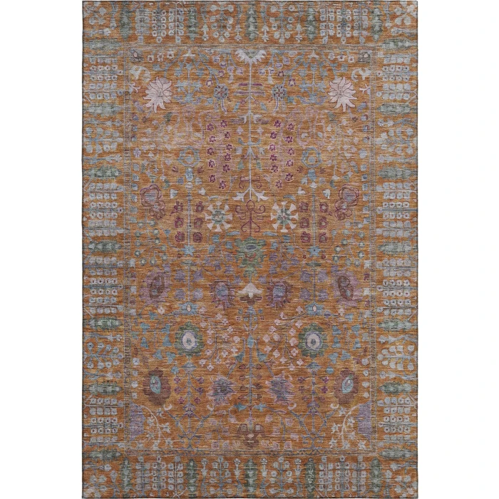 Addison Mayfield Orange AMF2231 - 8ft. Round Rug