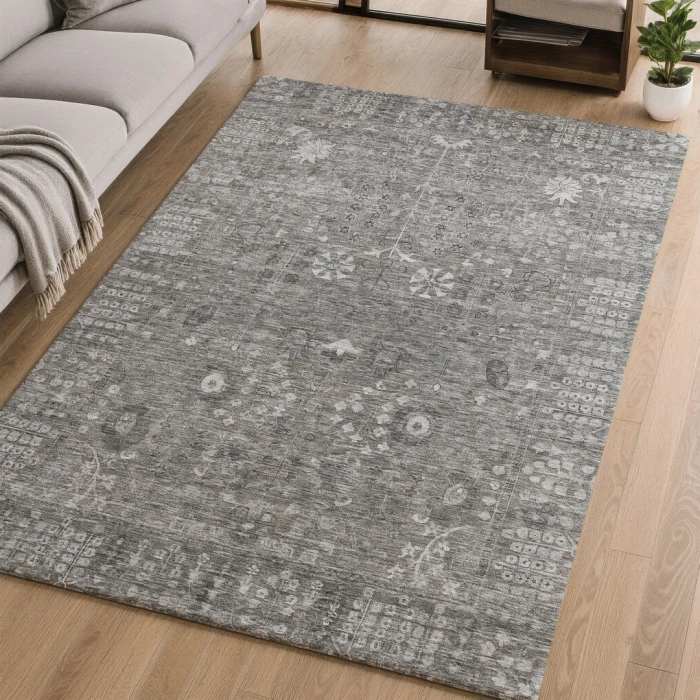 Addison Mayfield Gray AMF2231 - 8ft. Round Rug