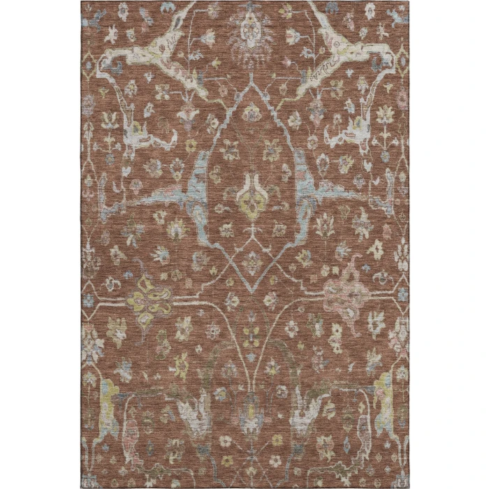 Addison Mayfield Orange AMF2233 - 8ft. Round Rug