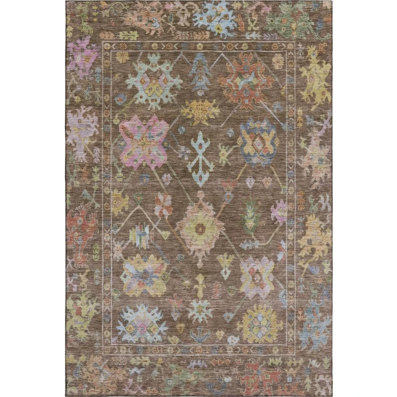 Addison Mayfield Brown AMF2234 - 8ft. Round Rug