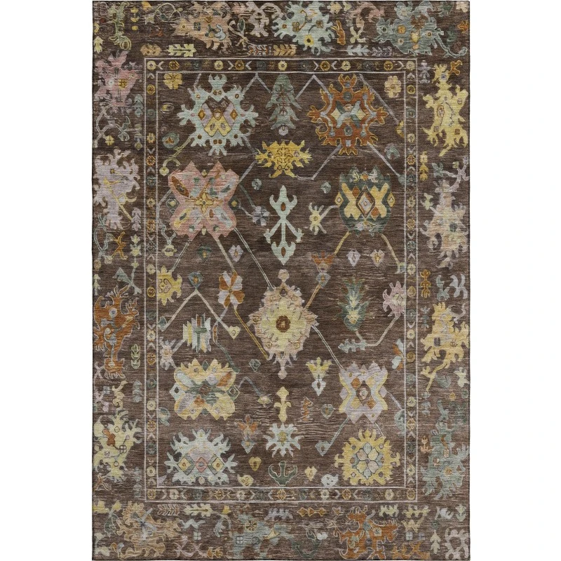 Addison Mayfield Brown AMF2234 - 8ft. Round Rug