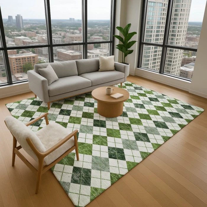 Addison Mayfield Green AMF2237 - 8ft. Round Rug