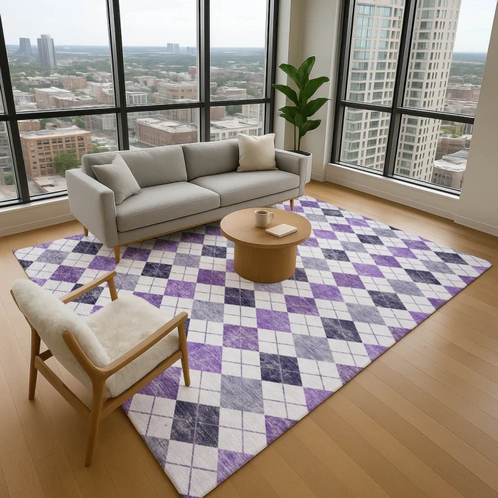 Addison Mayfield Purple AMF2237 2ft. 3in. x 7ft. 6in. Rect. Rug