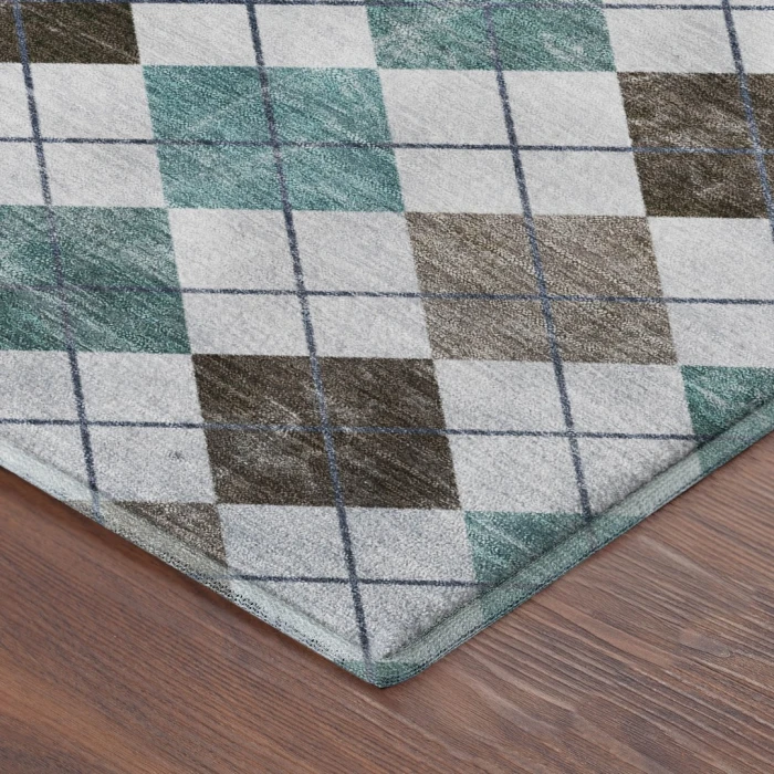 Addison Mayfield Teal AMF2237 - 8ft. Round Rug